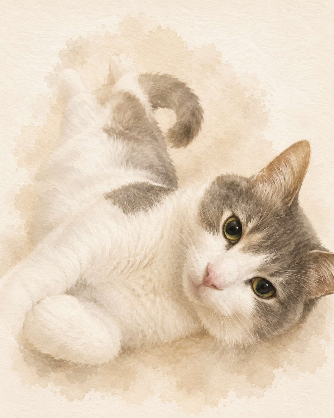 Portrait personnalisé imprimé sur toile 30 × 40 cm 🐾