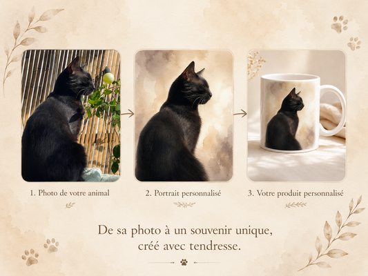 Mug personnalisé avec le portrait de votre compagnon 🐾