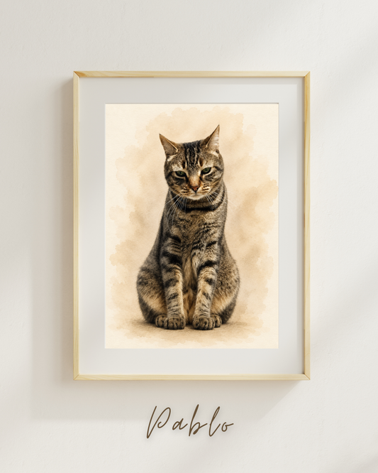 Portrait imprimé personnalisé de votre compagnon 🐾